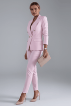 Women's blazer and matching ankle-length trouser suit set