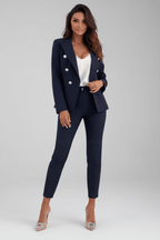 Women's blazer and matching ankle-length trouser suit set