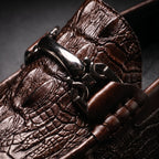 Men's croc-embossed slip-on loafers with horsebit detail