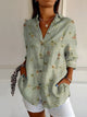 Women's multicolour floral printed shirt with button front