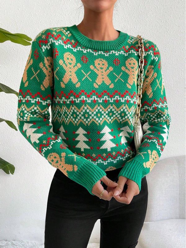 Women's Gingerbread Jacquard Christmas Jumper