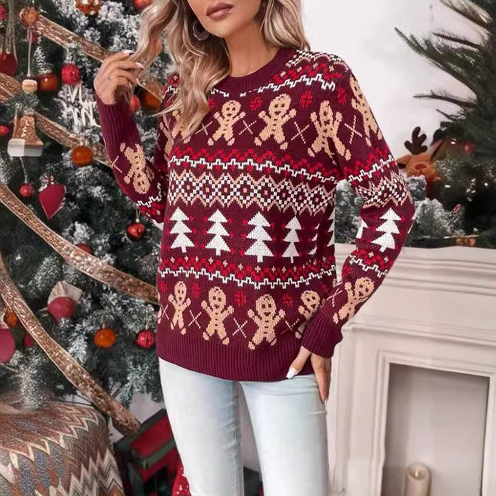 Women's Gingerbread Jacquard Christmas Jumper