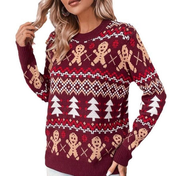 Women's Gingerbread Jacquard Christmas Jumper
