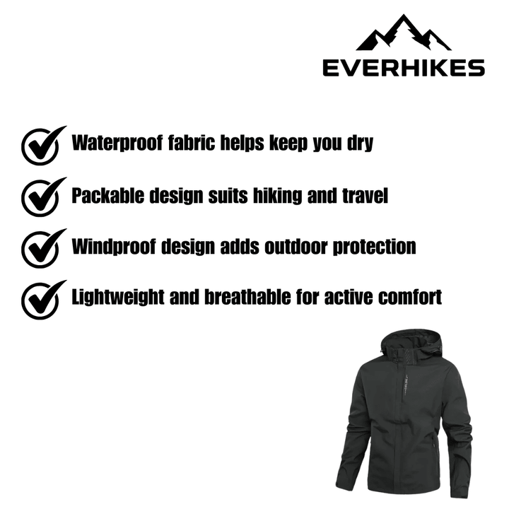 Men's plain hooded jacket with full-zip front and zipped pockets