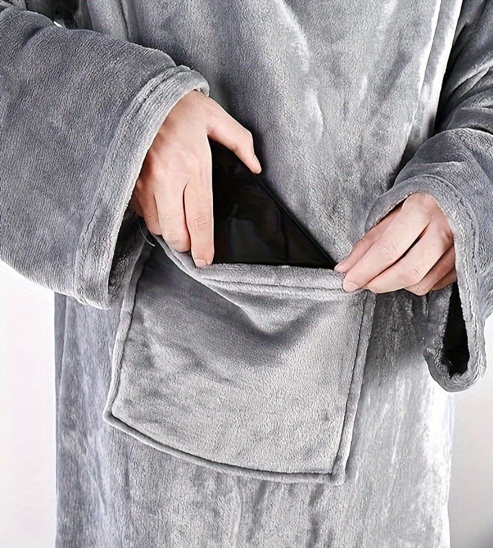 Plush Wearable Blanket with Sleeves