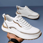 Panelled lace-up trainers with chunky contrast soles