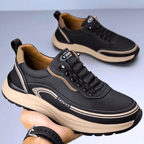 Panelled lace-up trainers with chunky contrast soles