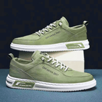 Low top lace-up sneakers with panelled upper and contrast sole