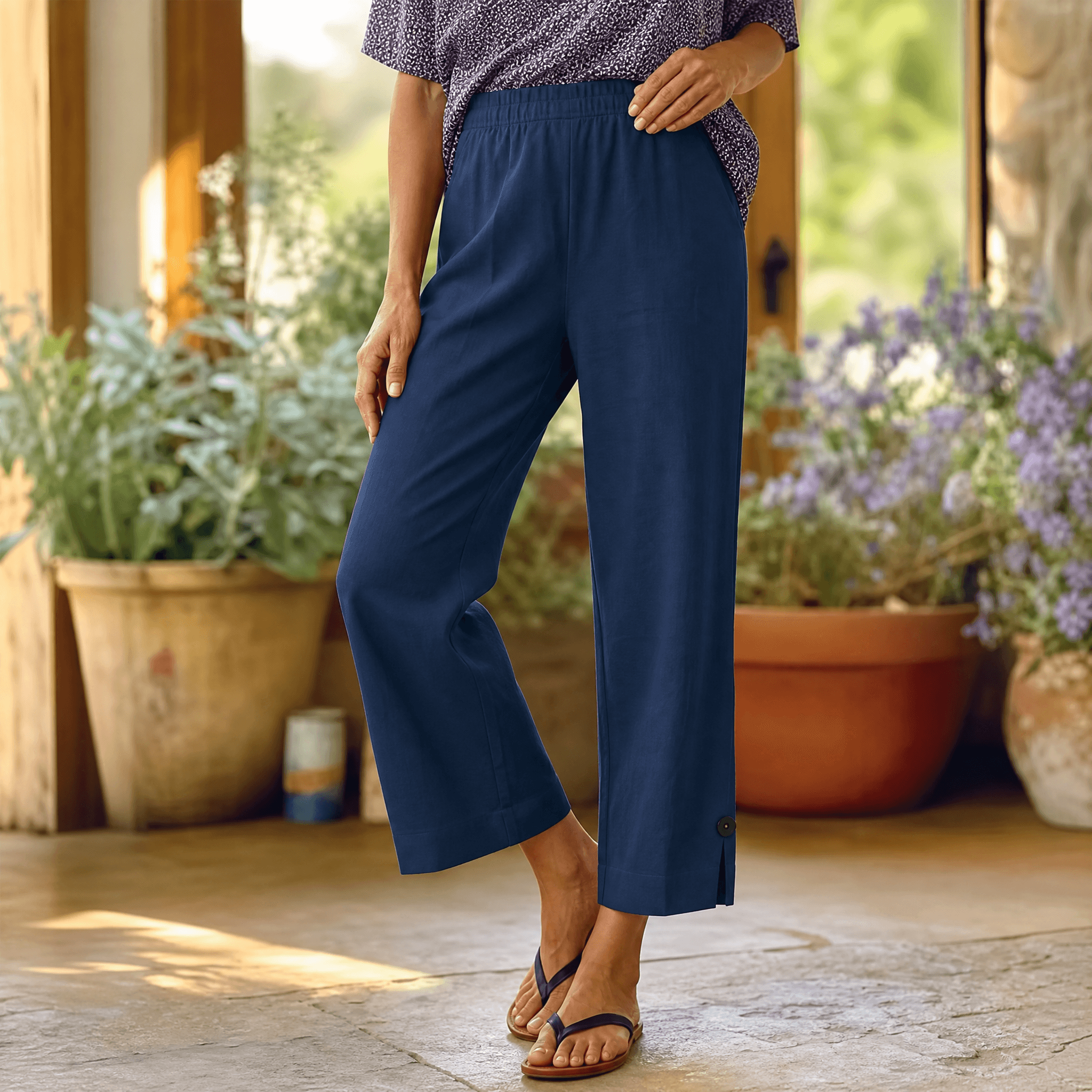 womee-women-s-soft-stretch-cropped-pants-navy-blue