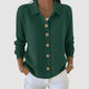 Women's collared button front knit cardigan with long sleeves