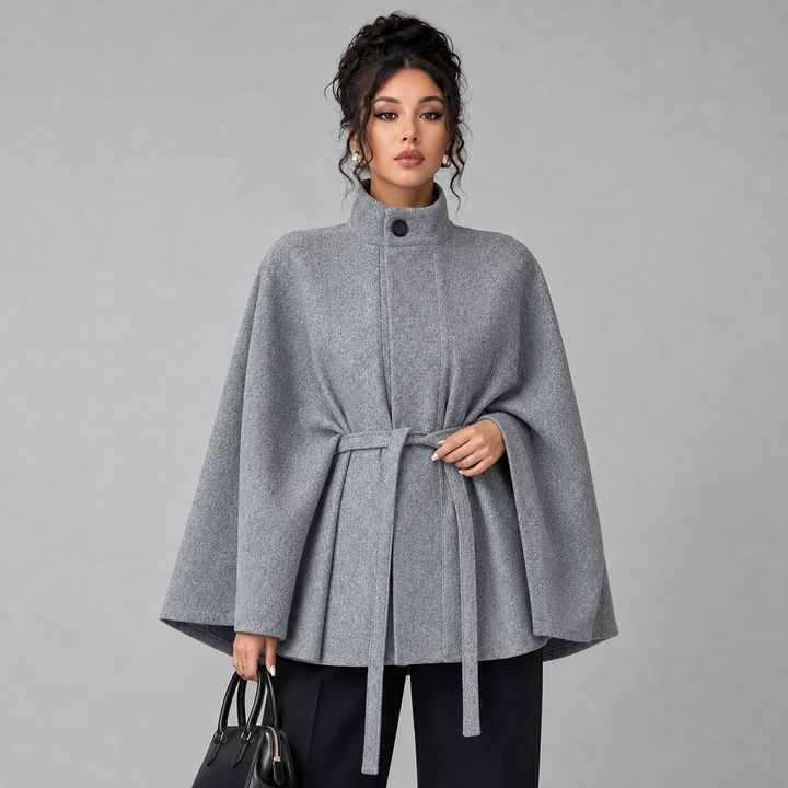 Women's Belted Cape Coat