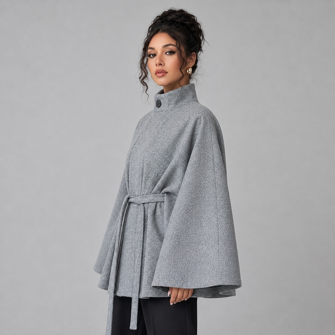 Women's Belted Cape Coat