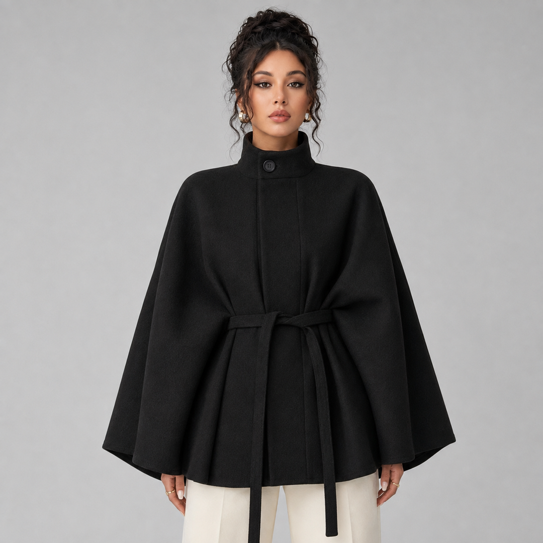 Women's Belted Cape Coat