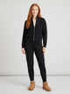 Women's Cable-Knit Hooded Lounge Set in black