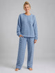 Women's Textured Cable Lounge Set in blue