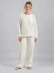 Women's Textured Cable Lounge Set in white