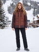 Women's Colour-Block Ski Jacket in brown