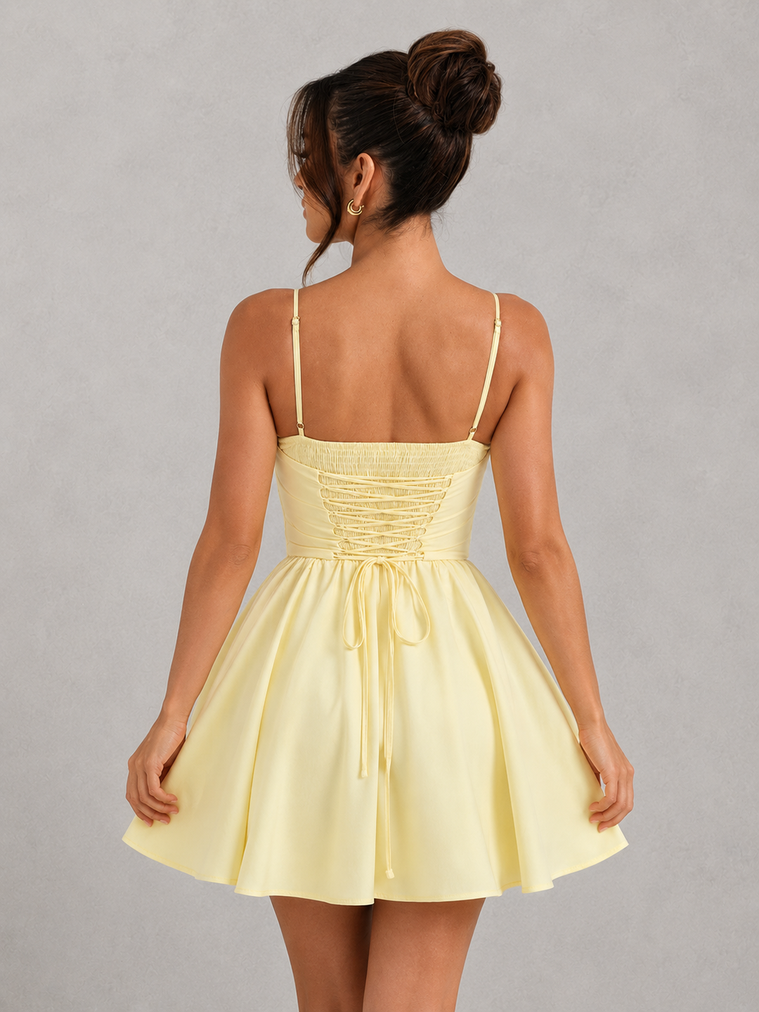 Women's Sweetheart Corset Mini Dress with Full Skirt