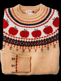 Women's Fair Isle Halloween knit sweater with crew neck and seasonal motifs