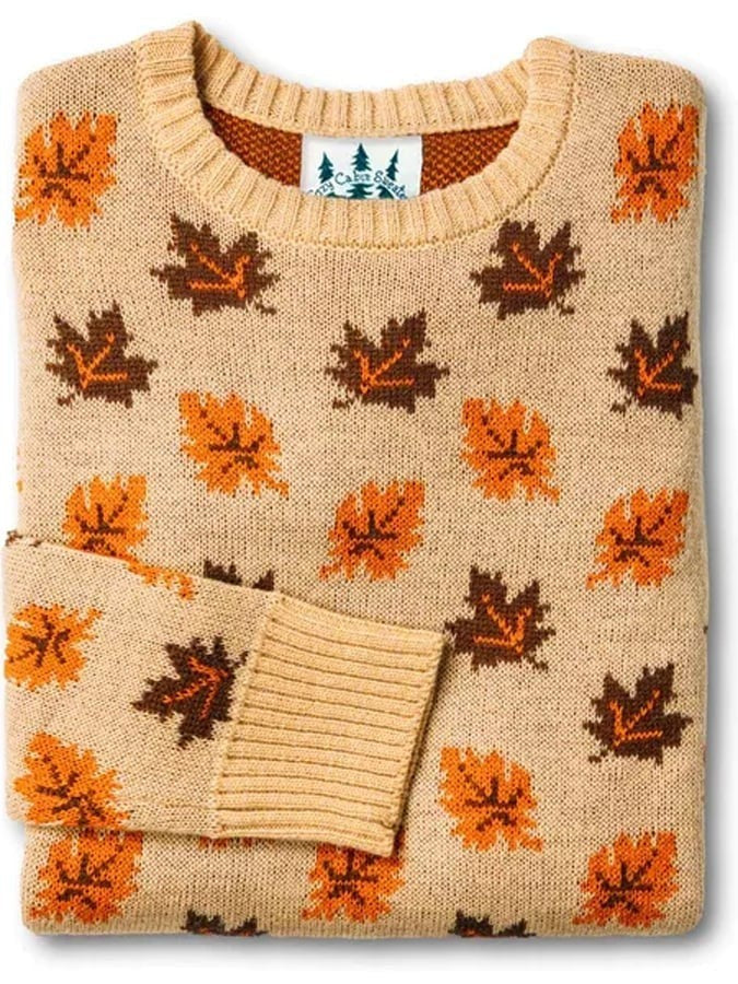 Women's Fair Isle Halloween knit sweater with crew neck and seasonal motifs