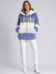 Women's Oversized Faux Fur Coat in blue
