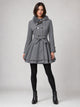 Women's Vintage Flared Coat in grey
