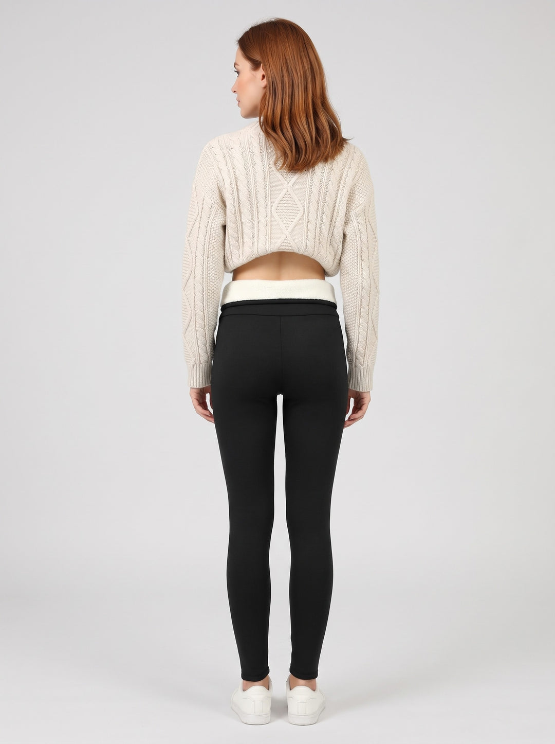 Women's Fleece Lined Leggings in black