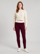 Women's Fleece Lined Leggings in burgundy