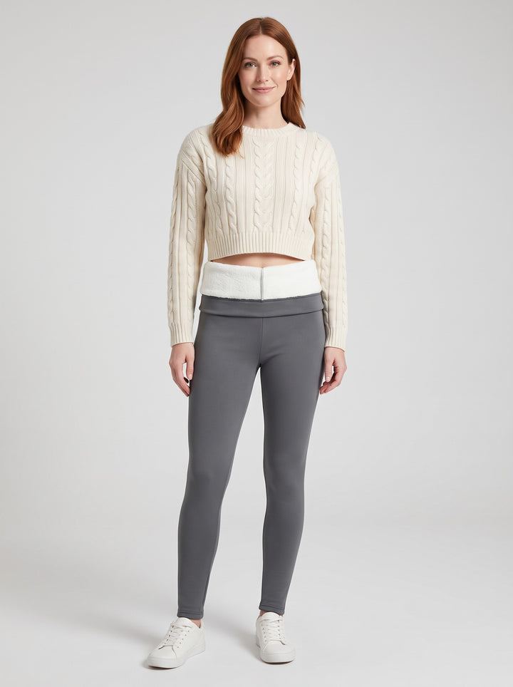 Women's Fleece Lined Leggings in grey