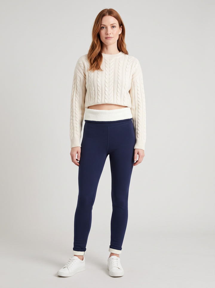 Women's Fleece Lined Leggings in navy