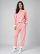 Women's Fleece Lined Two-Piece Set in pink