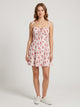 Women's Ditsy Floral Tie-Strap Mini Dress in cream floral