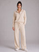 Women's Relaxed Half-Zip Tracksuit Co-Ord in cream