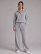 Women's Relaxed Half-Zip Tracksuit Co-Ord in light grey