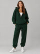 Women's Oversized Hooded Tracksuit Set in dark green