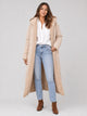 Women's Long Reversible Teddy Coat in beige
