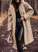Women's Long Hooded Teddy Coat