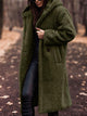 Women's Long Hooded Teddy Coat