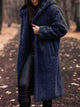 Women's Long Hooded Teddy Coat