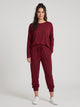 Women's Soft Loungewear Set in burgundy