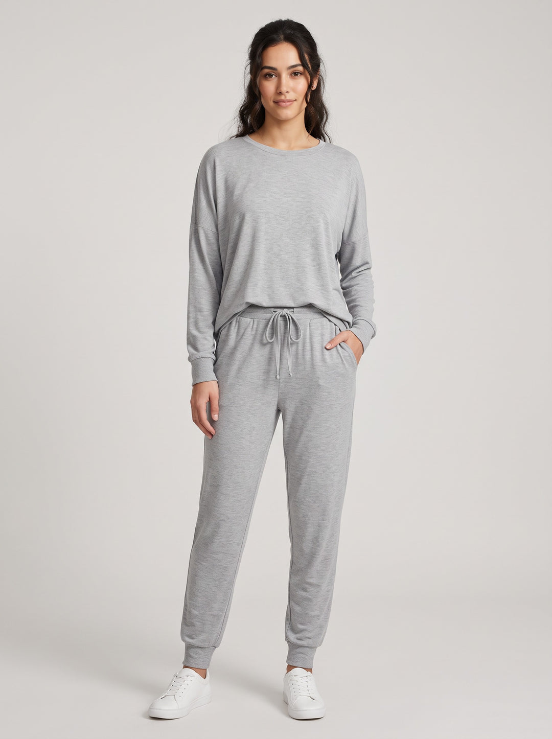 Women's Soft Loungewear Set in light grey