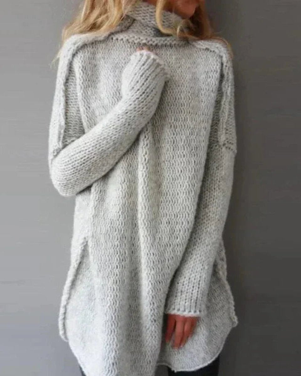 Women's Longline Chunky Turtleneck Jumper