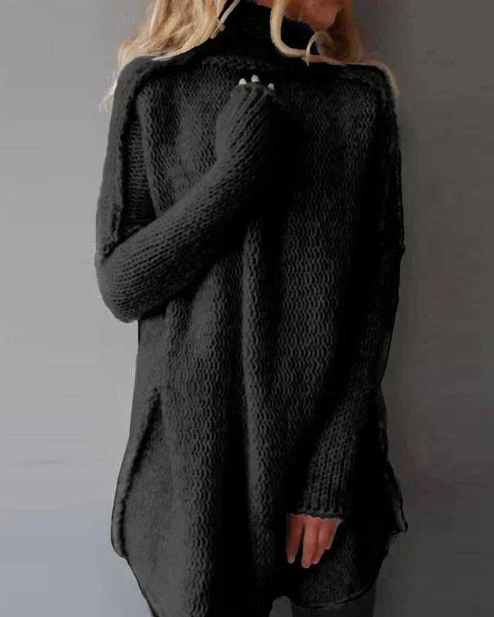 Women's Longline Chunky Turtleneck Jumper