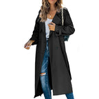 Women's double-breasted belted trench coat