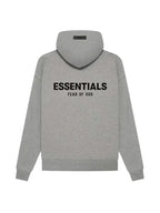 Women's oversized hooded pullover hoodie with Essentials Fear of God back print