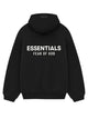 Women's oversized hooded pullover hoodie with Essentials Fear of God back print