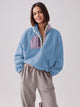Women's Oversized Colour-Block Fleece in blue