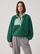 Women's Oversized Colour-Block Fleece in green