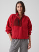 Women's Oversized Colour-Block Fleece in red