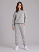 Women's Oversized Crew Neck Tracksuit Set in grey